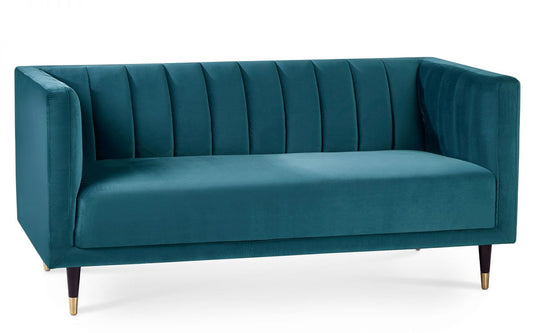 Salma Scalloped Back 2 Seater - Teal
