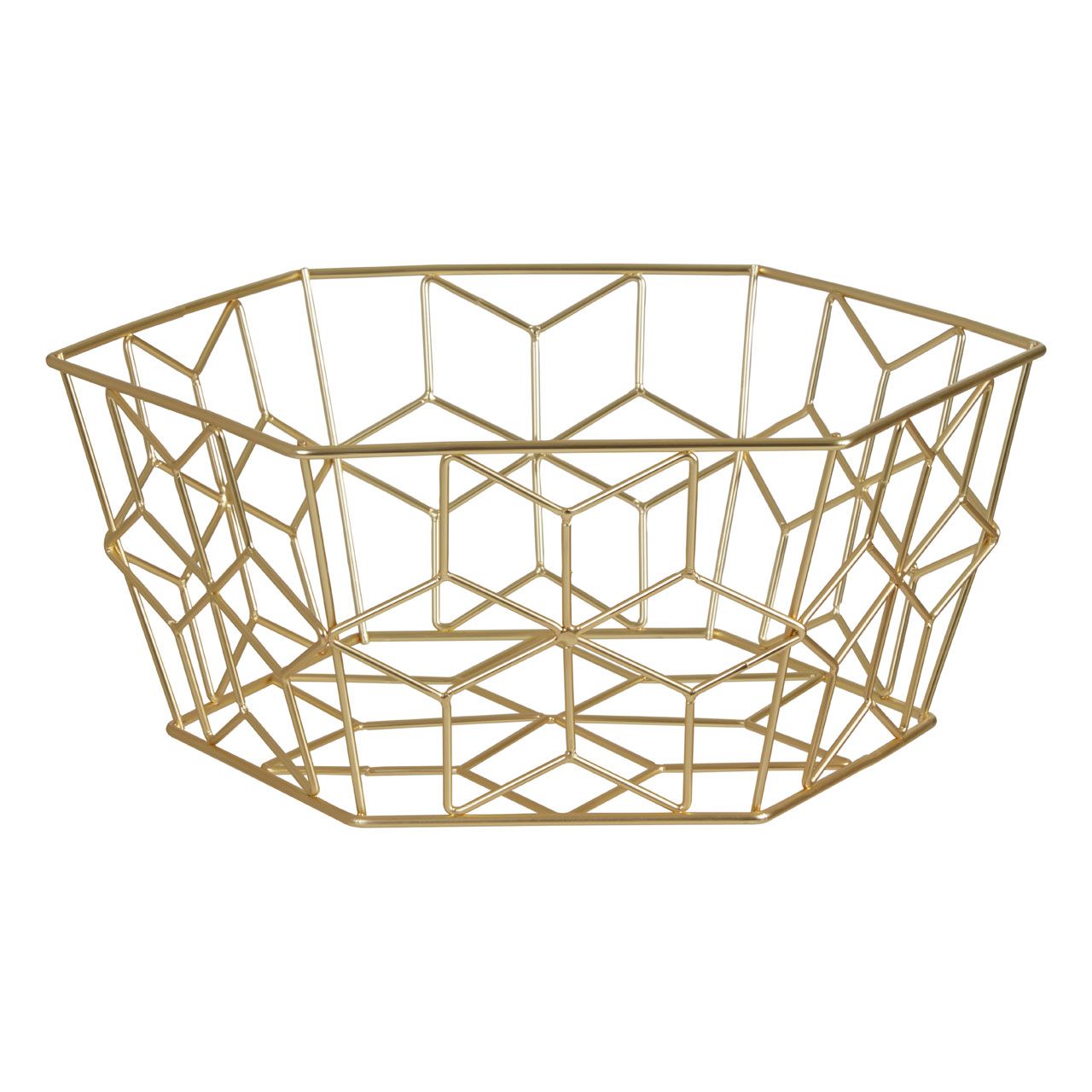 Vertex Contour Fruit Basket - Matte Gold