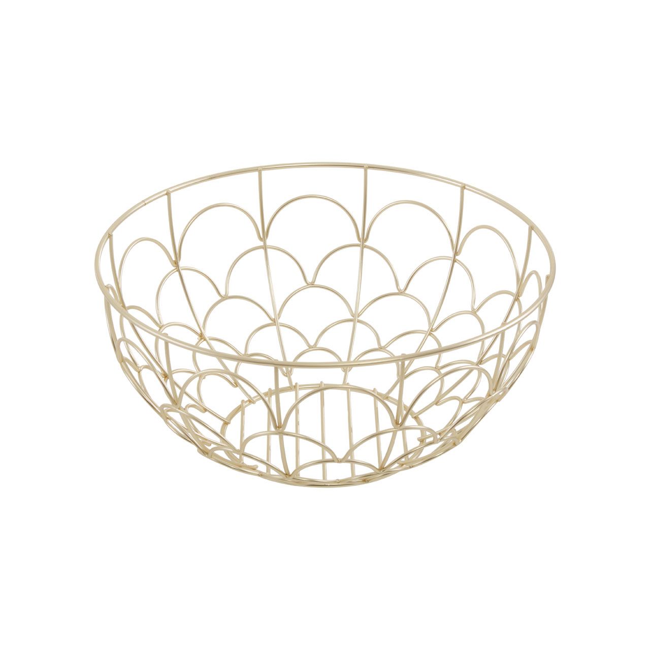 Vertex Deco Fruit Basket - Matte Gold