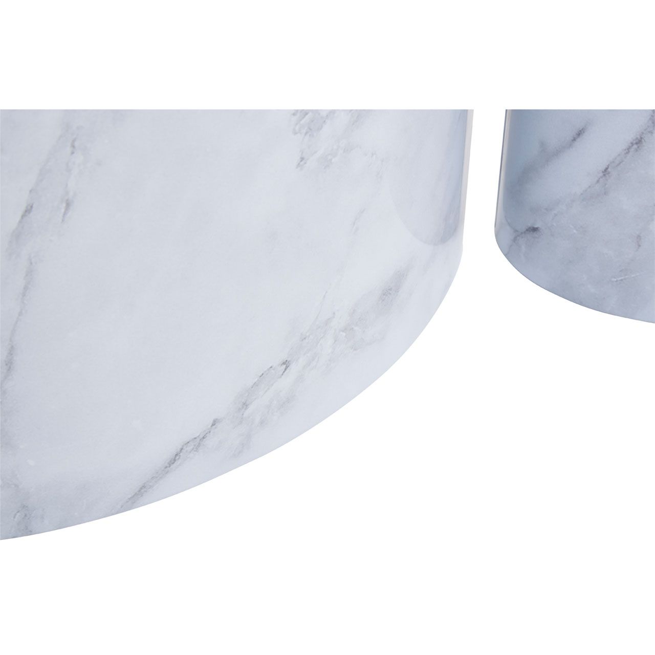 White/Grey Marble Effect Storage Tin Set - 4 Pc