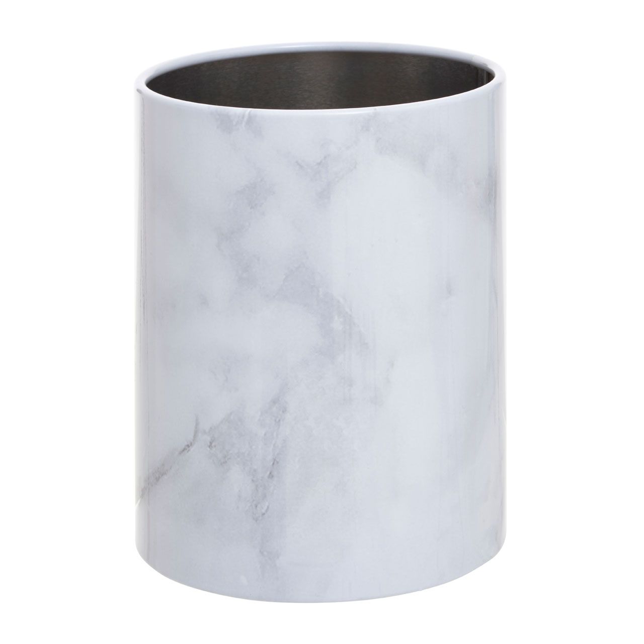 White/Grey Marble Effect Utensil Holder