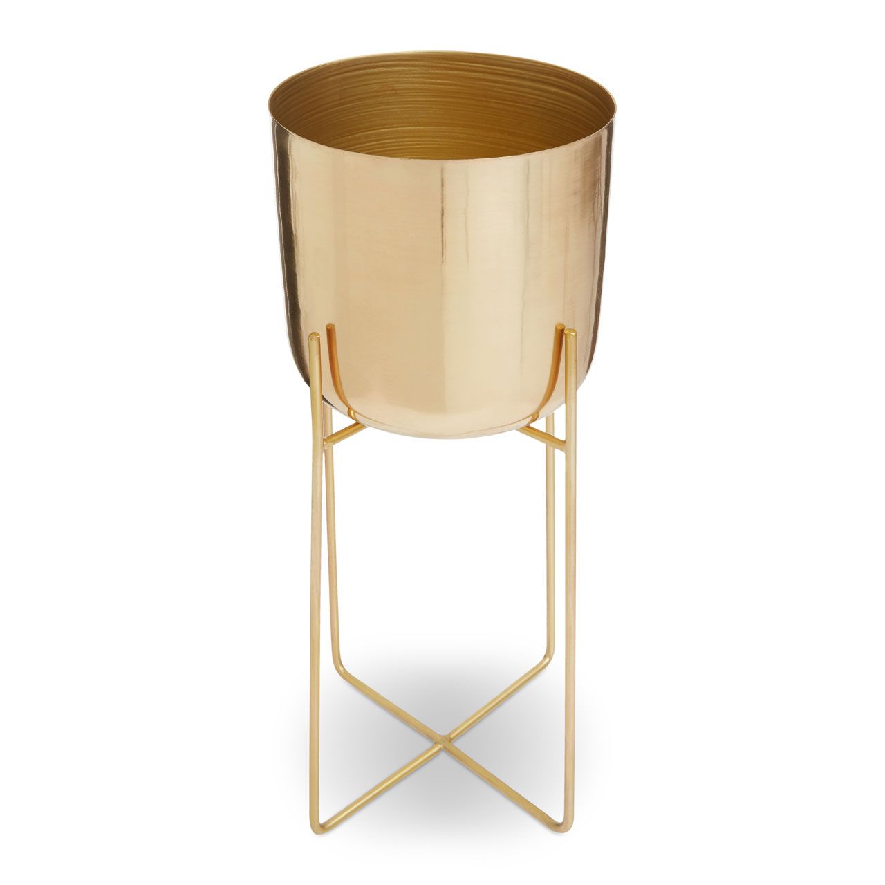 Aliza Floor Standing Planter - Gold