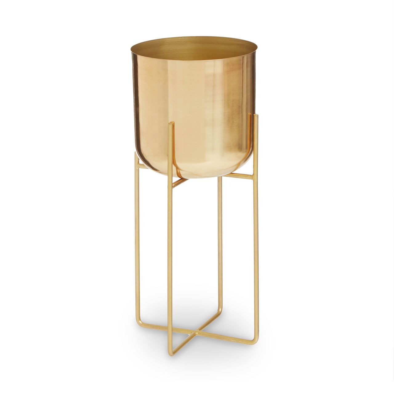 Aliza Floor Standing Planter - Gold