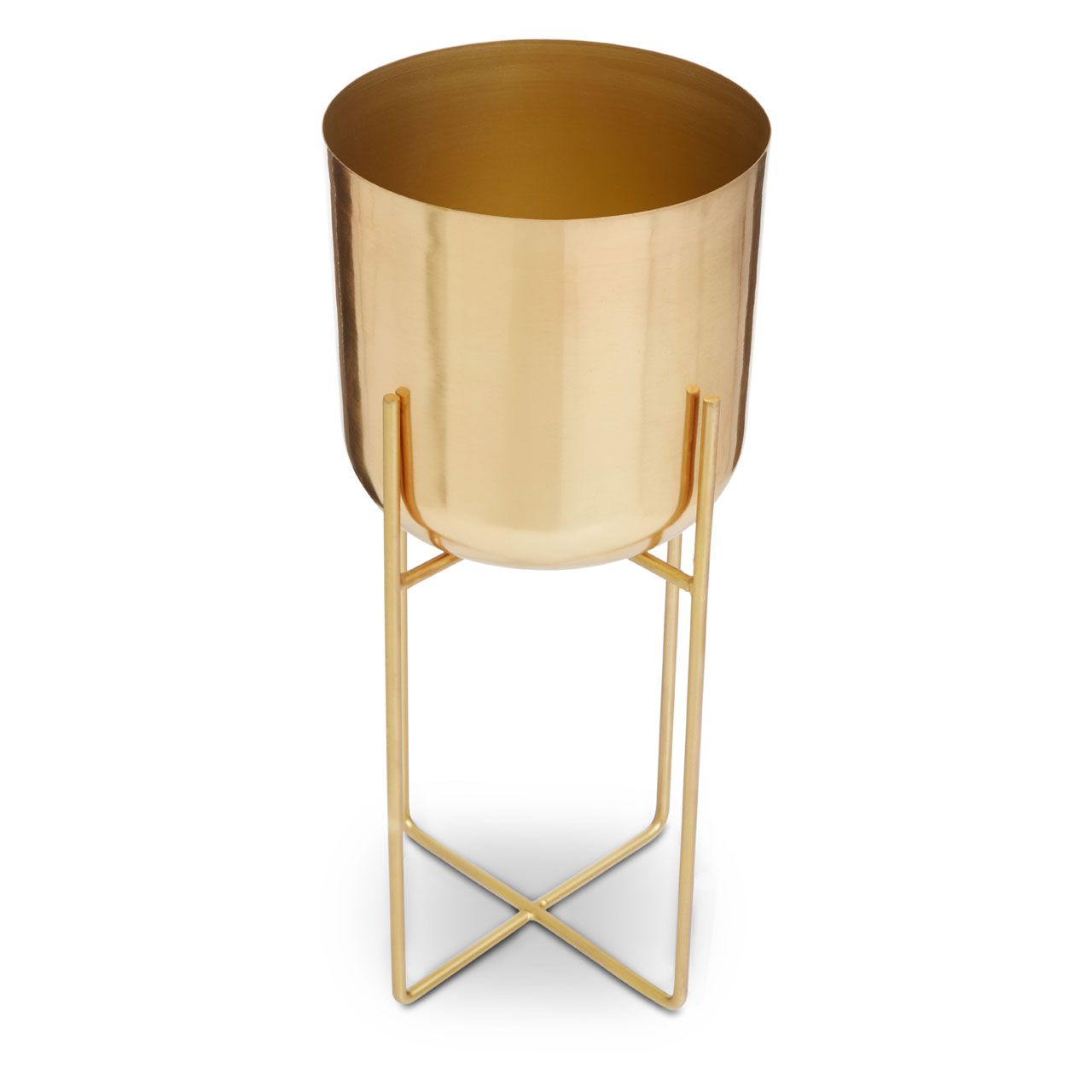 Aliza Floor Standing Planter - Gold