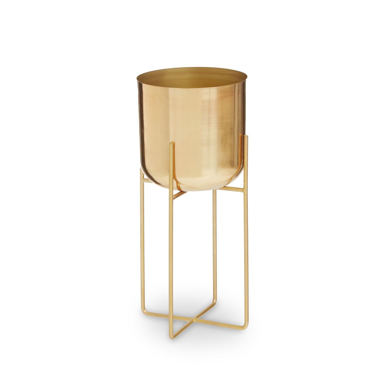 Aliza Floor Standing Planter - Gold