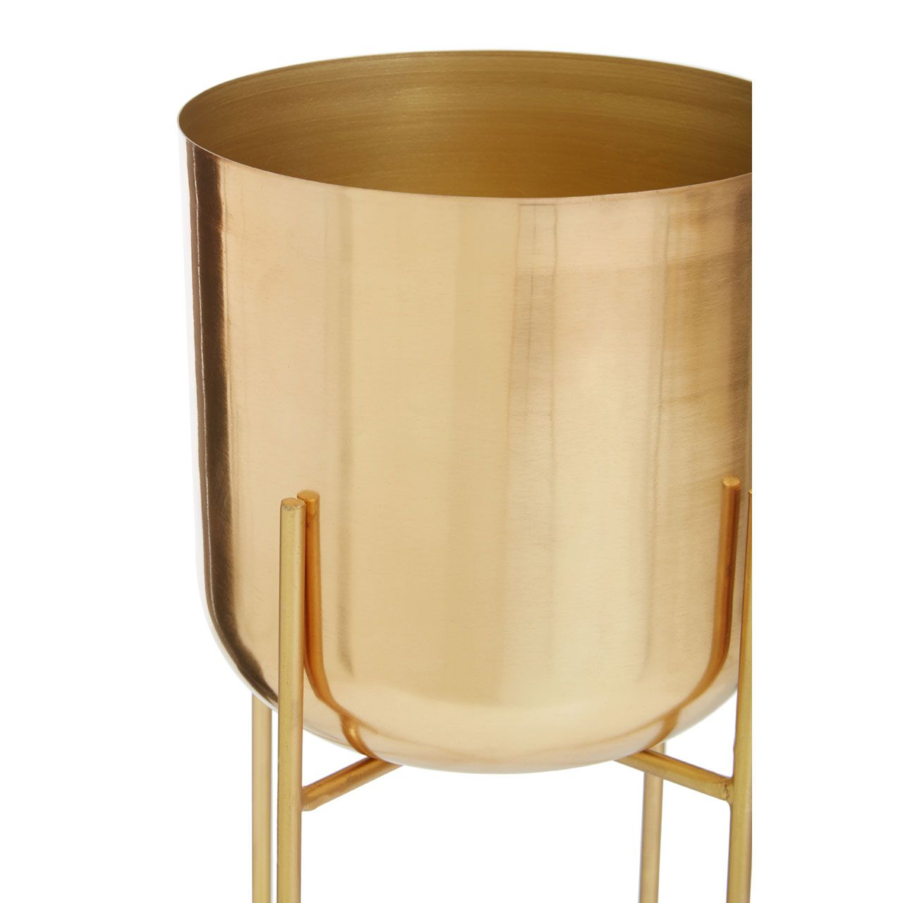 Aliza Floor Standing Planter - Gold