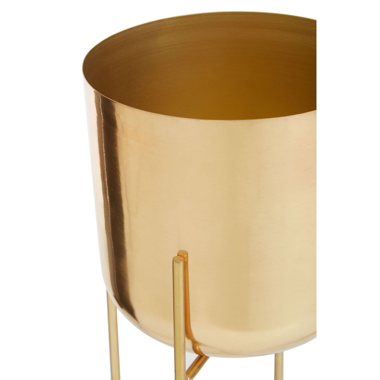 Aliza Floor Standing Planter - Gold