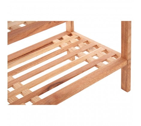 2 Tier Slatted Design Stackable Shoe Rack - Modern Home Interiors