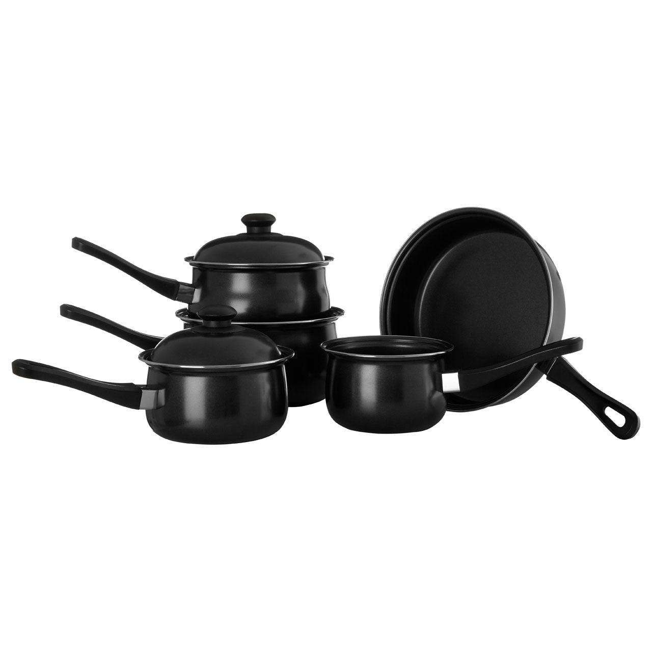 5 Piece Carbon Steel Black Cookware Set