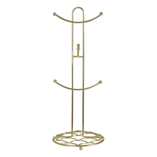 Vertex Deco Matte Gold Mug Tree - Modern Home Interiors