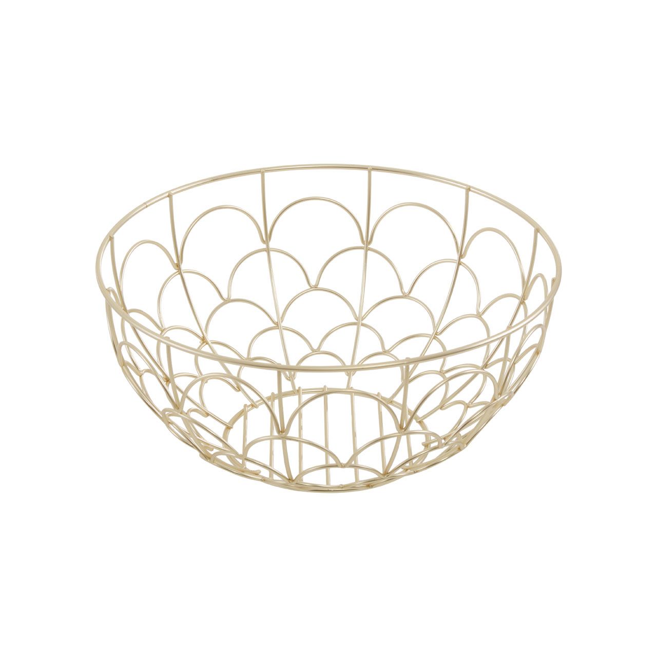 Vertex Deco Fruit Basket - Matte Gold