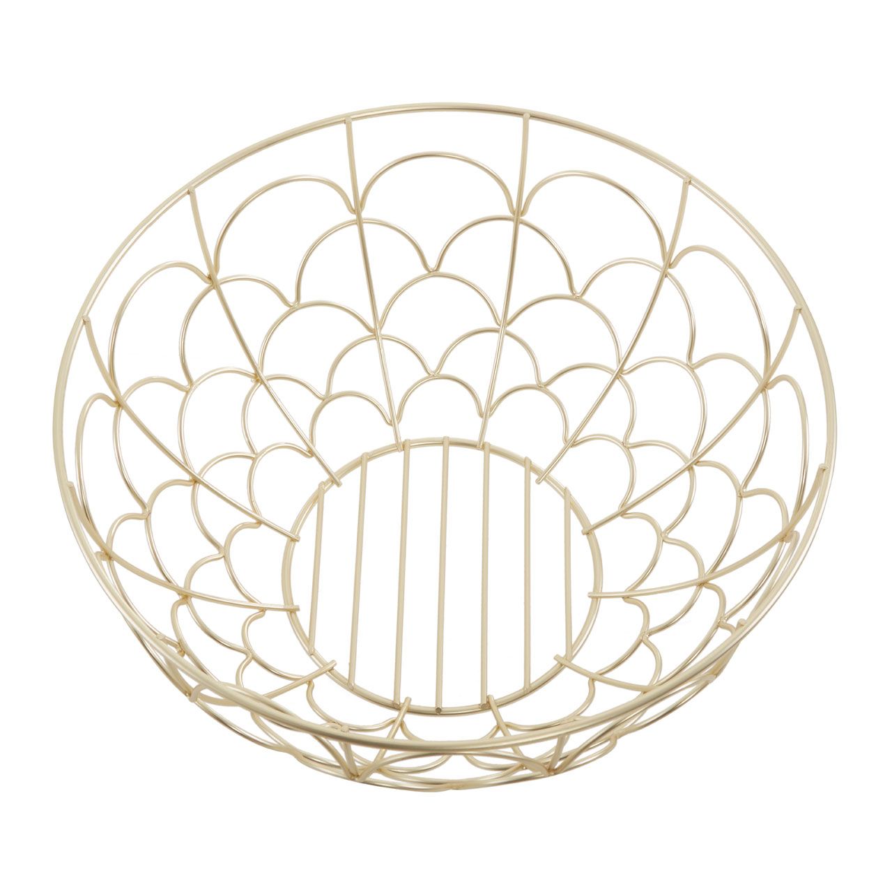 Vertex Deco Fruit Basket - Matte Gold