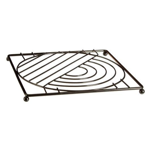 Vertex Black Nickel Finish Square Trivet - Modern Home Interiors