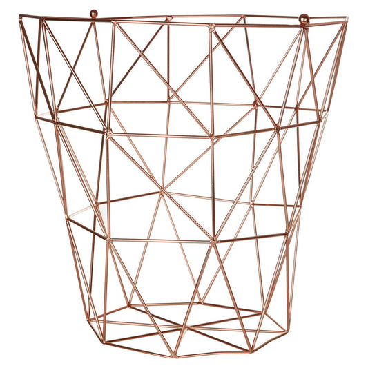 Vertex Copper Finish Storage Basket - Modern Home Interiors