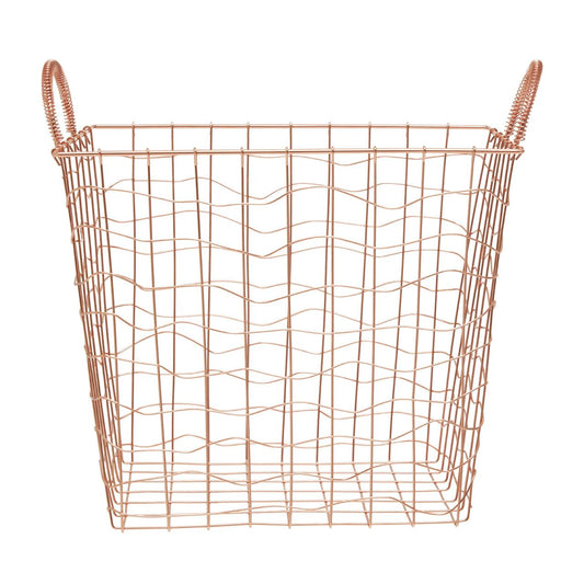 Vertex Iron Wire Storage Basket - Copper