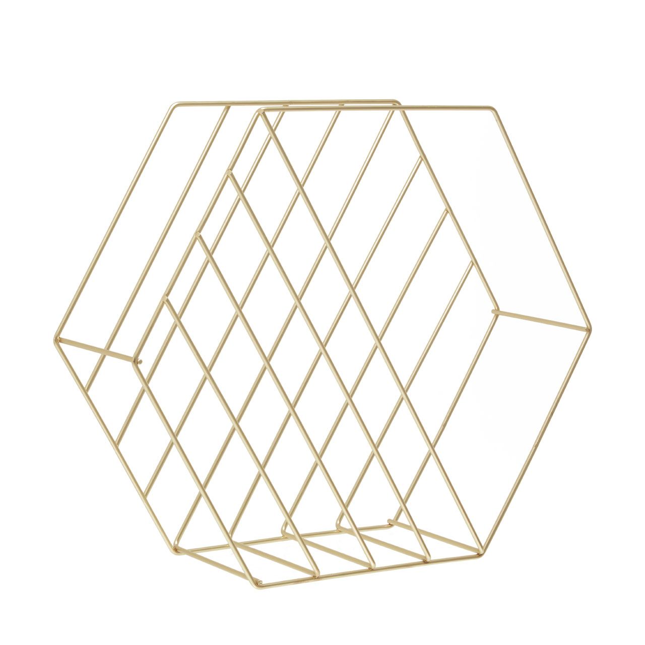 Vertex Hexagonal Basket - Gold