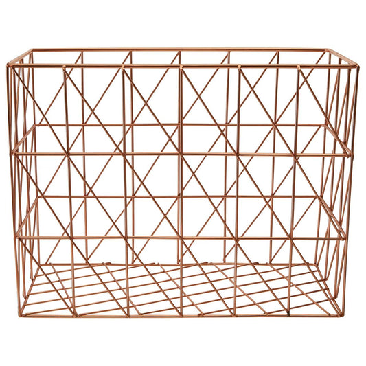 Vertex Cross Wire Storage Basket - Copper
