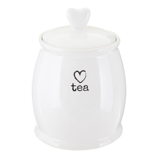 Love Heart Charm Tea Canister