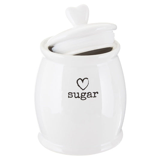 Love Heart Charm Sugar Canister