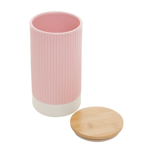 Geo Pink/Oak Storage Canister - 2 Sizes