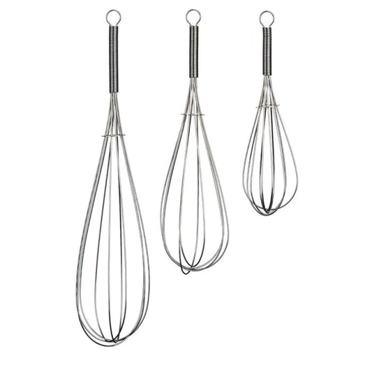 Kitchen Essentials Set of 3 Chrome Whisks