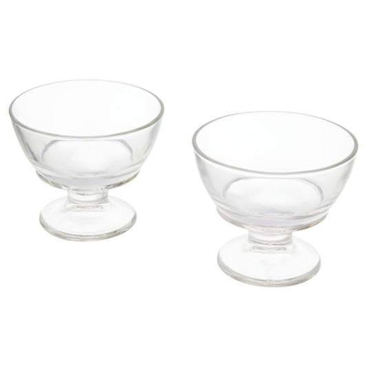 Round Glass Dessert Dishes - Set of 4