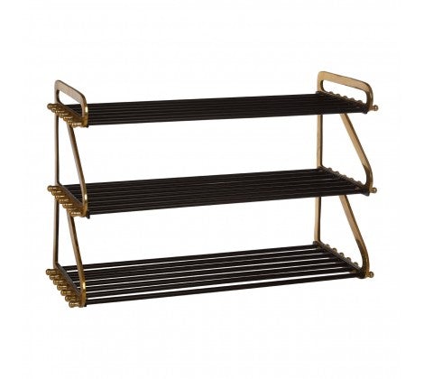 Hawkes Premium Black and Gold 3 Tier Shoe Rack – IVY Living and Lifestyle