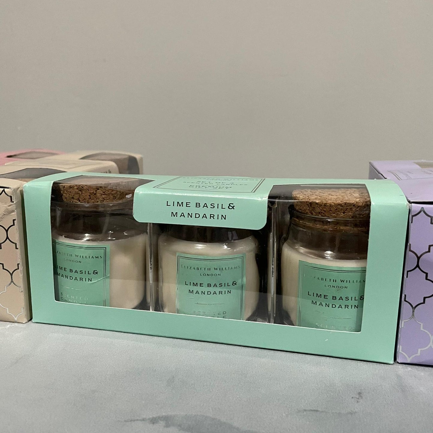 Elizabeth Williams London Home Fragrance Pastel Set of 3 Candles Gift Set