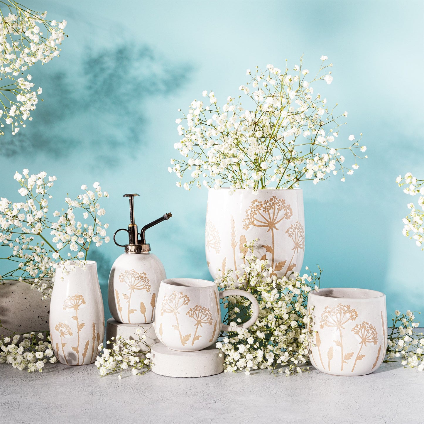 Cow Parsley White Vase Small