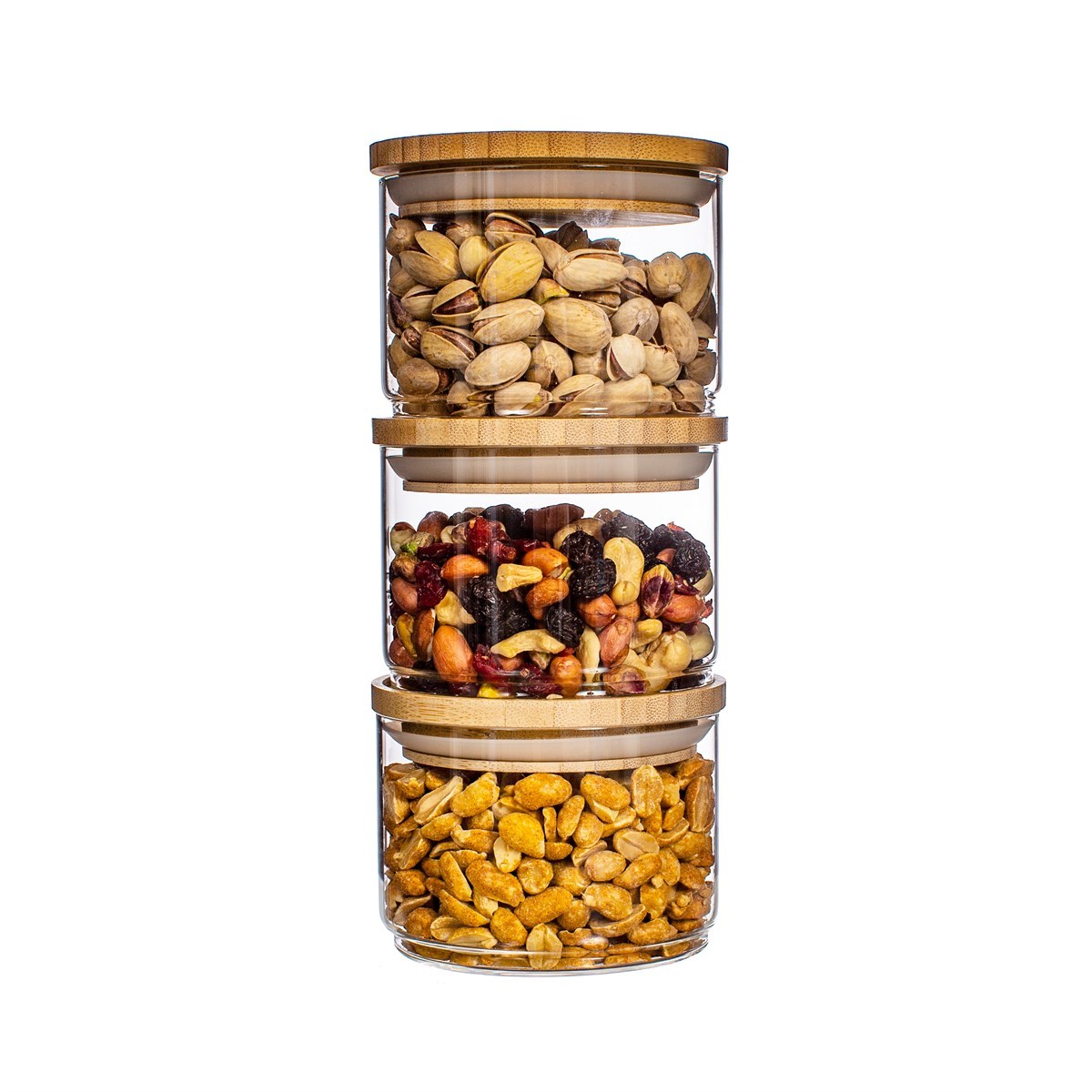 Stacking Jars with Bamboo Lid - Set Of 3 – IVY Living and Lifestyle