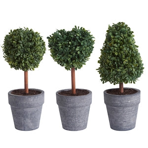 Small Artificial Topiary Tree 3 Assorted 15cm